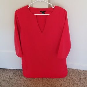 H&M long red blouse